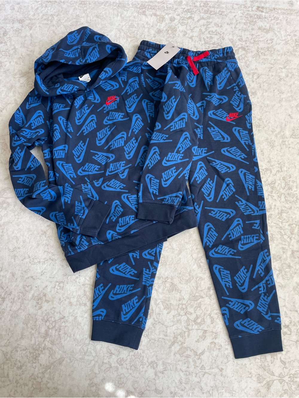 Nike Kids' Blue Logo Jogger Set - Hoodie & Pants